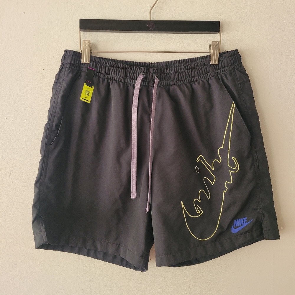 Nike Mens Festival Flow Shorts Medium Black Outdoor Running Basketball‎ Logo